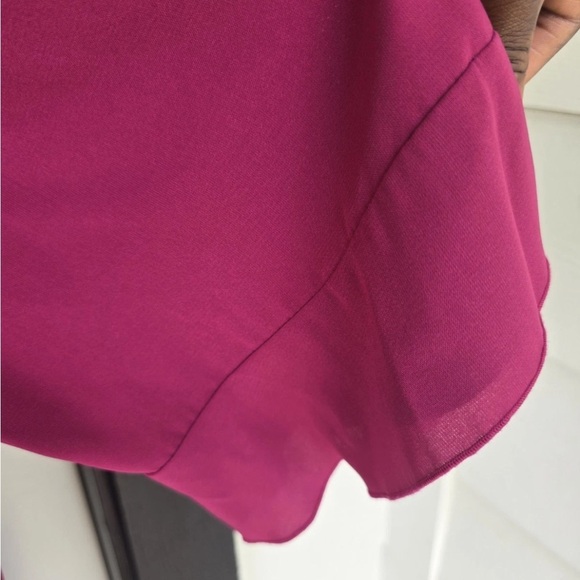 New Maggie Barnes Blouse Sz 5X Red Plus Ruffle Front Long Sleeve - Picture 10 of 13